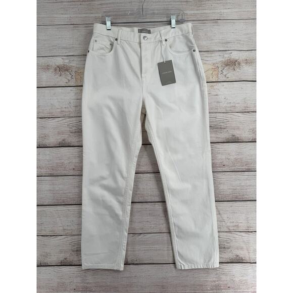 Everlane High Rise Cheeky Straight Jean Womens 31R White NEW - Picture 1 of 11